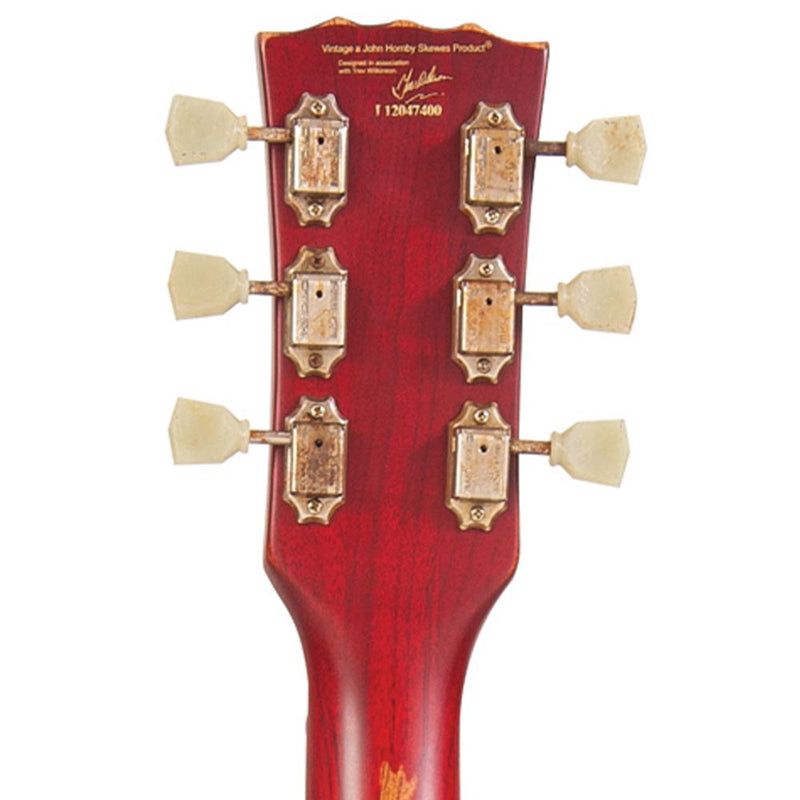Guitarra Eléctrica Vintage VS6MR DISTRESSED Color Cherry Red - GOmusic.cl