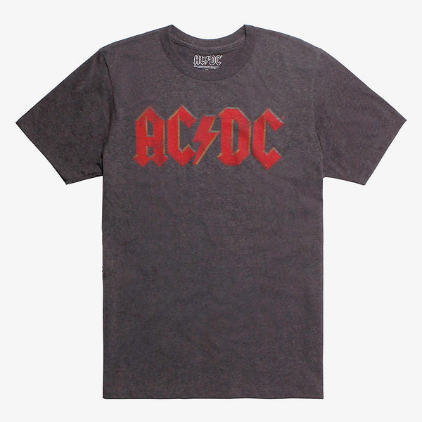 Polera AC/DC Faded Logo Gris con Licencia Oficial - GOmusic.cl