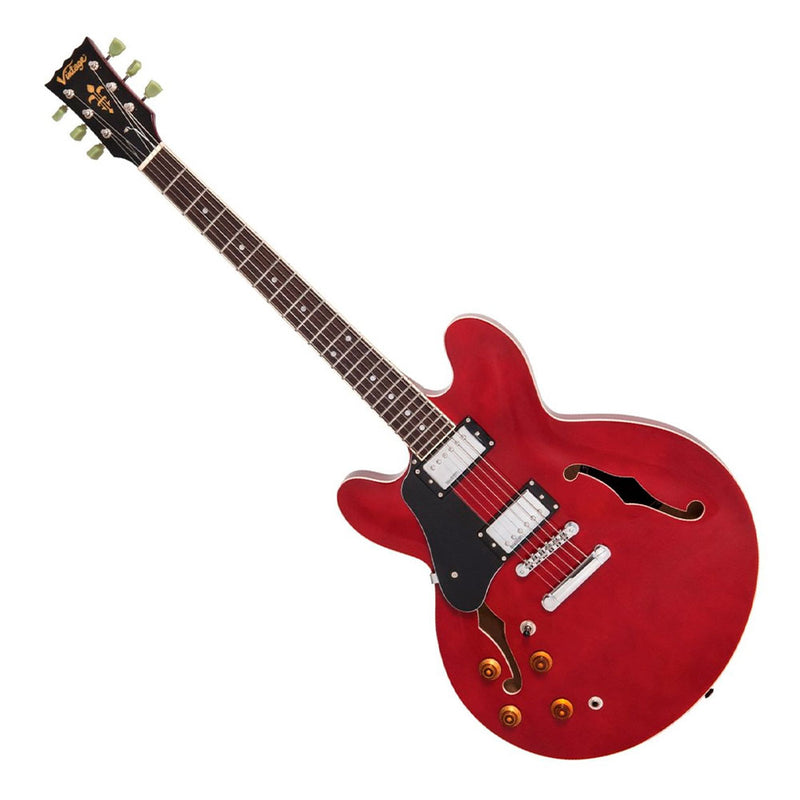 Guitarra Eléctrica Vintage LVSA500 Zurdo Color Cherry Red - GOmusic.cl