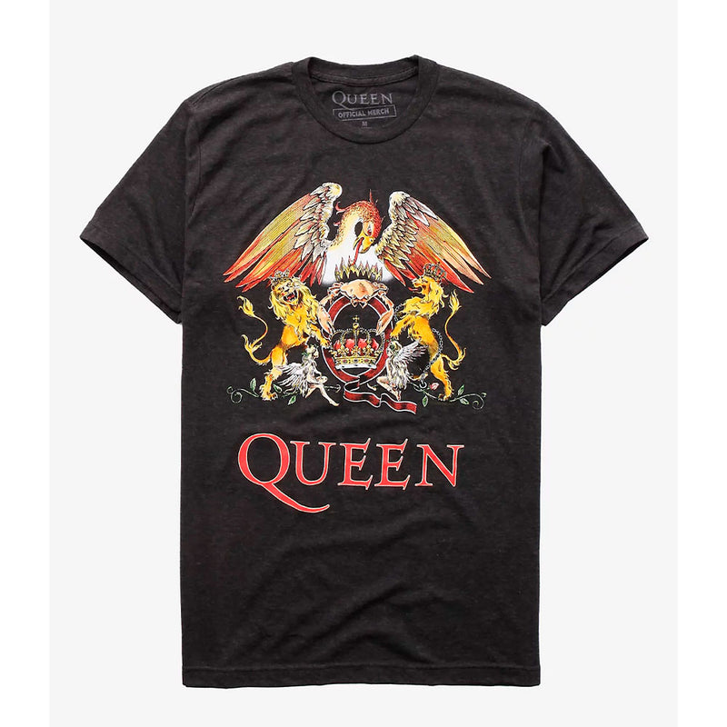 Polera Queen Classic Logo Negra con Licencia Oficial - GOmusic.cl