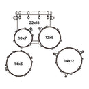 Batería Mapex STORM ST5245F Color Black - GOmusic.cl