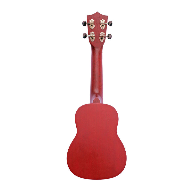 Ukelele Soprano Veston KUS 100 RD Color Rojo Con Funda - GOmusic.cl